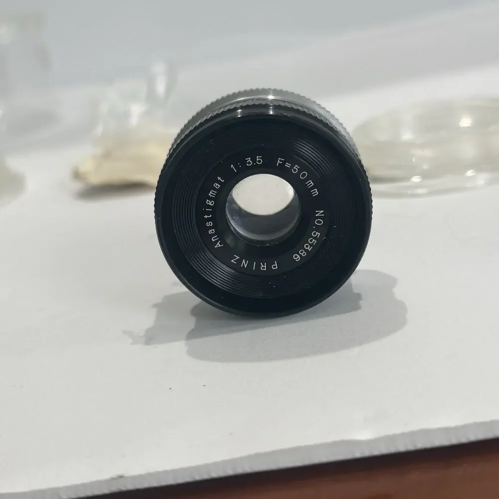 Lot of 2 Prinz Anastigmat Enlarger Lenses - 50mm f/3.5 & 75mm f/3.5 - Japan Vtg